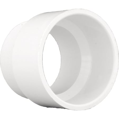 Charlotte Pipe And Foundry 1-1/4 In. Hub x 1-1/4 In. MIP Schedule 40 DWV PVC Adapter PVC 00109 0600HA